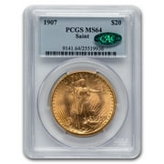 1907 $20 St Gaudens Gold Double Eagle MS-64 PCGS CAC