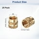 thumbnail image 3 of Uxcell 25-Pack Insertos roscados - Tuercas de inserción de latón M6 x 8 mm, 3 of 6