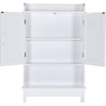 thumbnail image 4 of Over The Toilet Storage Organizer and Small Freestanding Cabinet W/Adjustable Shelf & Storage Rack, Bathroom Space Saver, White, 4 of 10
