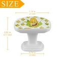 thumbnail image 3 of 4 Pieces Set Drawer Pulls Handle Square Wardrobe Cabinet Knobs with Stainless Steel Screws Furniture Kitchen Decor, 3 of 5