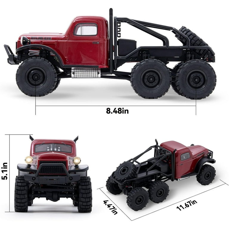 FMS Atlas 6x6 1/18 RC Crawler RTR Red - Walmart.com