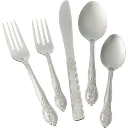 Mainstays Tearose Flatware Set with Tray Organizer, 48 Ounce