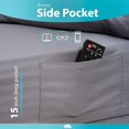 thumbnail image 7 of DREAMCARE - Bed Sheets Set - Queen Size Sheet with Side Pocket - 4pcs Set, 15 inches, Stripe Gray, 7 of 7