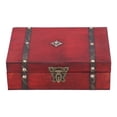thumbnail image 3 of Jewelry Box Antique Wooden Photography Shooting Props Desktop Storage Box with Lock, 3 of 6