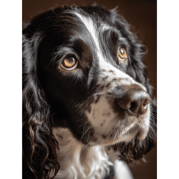 English Springer Spaniel Canvas Wall Art, Dog Portrait Print for Living Room Bedroom Office Pet Lover Gift Home Accent