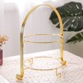 thumbnail image 4 of KEINXS Stand Tiered Serving Display Metal Rack Round Snack Cupcake Holder Plate Pastry Dessert Platter, 4 of 6