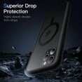 thumbnail image 5 of JETech Magnetic Case for iPhone 11 Pro Max 6.5-Inch Compatible with MagSafe, Translucent Matte Back Slim Shockproof Phone Cover (Black), 5 of 6