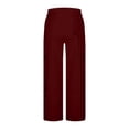thumbnail image 4 of XAOFW Women Cargo Pants Casual Pocket Pants For Women Everyday Wear Breathable Relaxed Fit Work Trousers Trendy Bottom M, 4 of 5