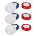 thumbnail image 3 of Cinta de satén de 25 yardas x 0.8 pulgadas, 9 unidades, rojo, azul, blanco, decoración de día de la independencia, cintas para envolver regalos, 3 of 14