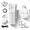 White + fill light, variant on Zoomable Magnetic Palm Grip Selfie Stick & Tripod with Light, Extendable 180° Rotatable Mini Tripod Phone Holder Bracket with Light for iPhone iPad