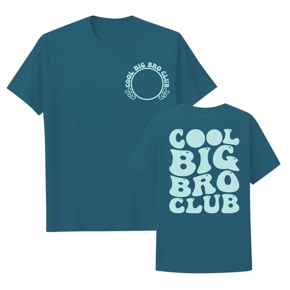 Gunia Toddler Boys T Shirts Big Bro Theme T Shirt Cool Graphic Tee Short Sleeve Casual Summer Tops T-Shirts Dark Green 1-2 Years