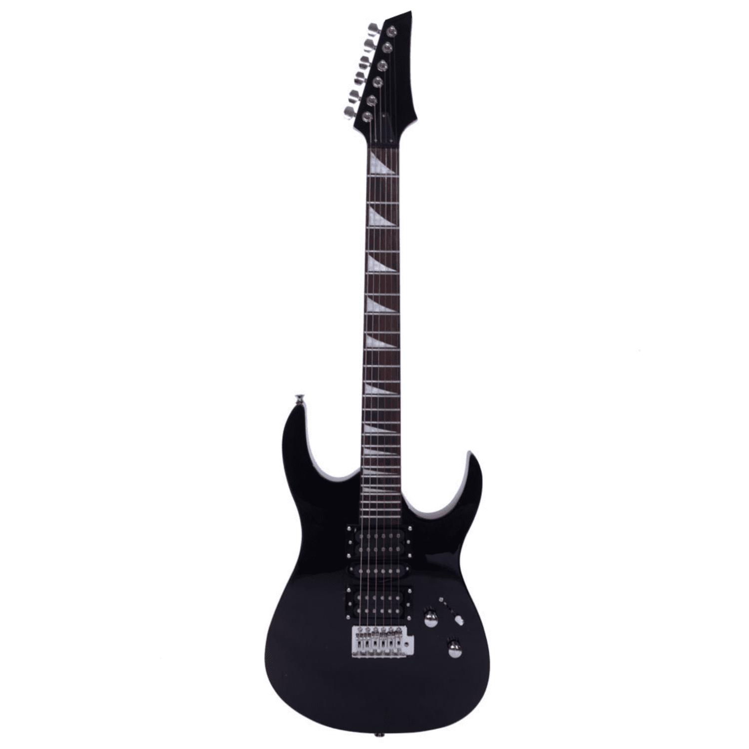 Hassch 39in Beginner Electric Guitar Starter Kit with Bag, Strap, Paddle, Rocker, Cable and Wrench Tool, Black