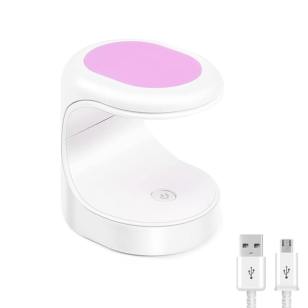 Mini lámpara de uñas LED UV, secador de uñas, lámpara de uñas de gel LED profesional, lámpara UV portátil para herramientas de arte de uñas, secado rápido, adecuado para salón de uñas en casa (púrpur JAMW Sencillez
