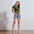 thumbnail image 6 of Picia Bees and Sunflowers Womens One Piece Swimsuits Modest Tummy Control Bathing Suits Lace Up Slimming Swim Suit-Medium, 6 of 9