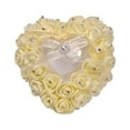 thumbnail image 1 of yingyy Heart-shape Ring Pillow Delicate Small Rings Box Romantic Wide Application Holder Container Wedding Valentine Displaying White Yellow, 1 of 6