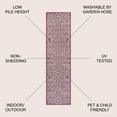 thumbnail image 3 of JONATHAN Y SANTA MONICA 2 x 10 Runner Rug, Madrid Vintage Filigree Textured Weave - Light Gray/Fuchsia, SMB107I-210, 3 of 9