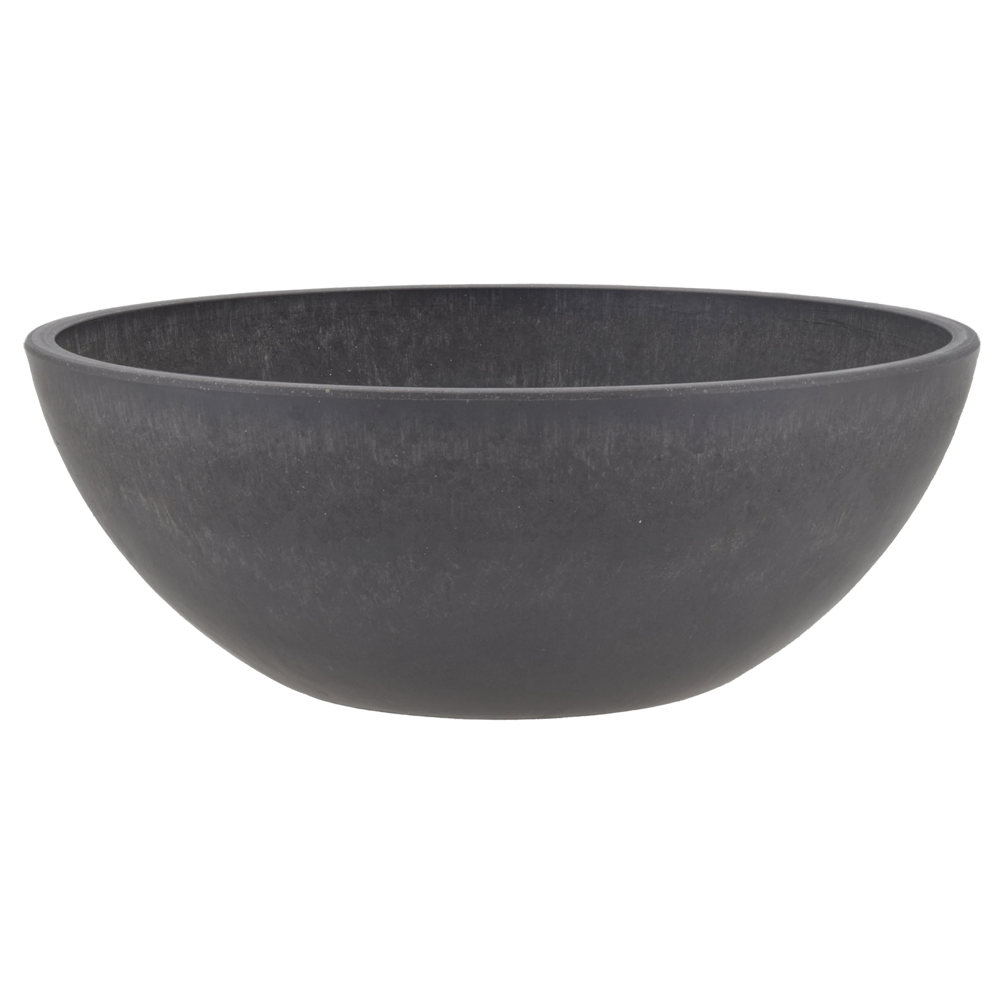 Arcadia 10" Dark Charcoal Recycled Garden Bowl Planter
