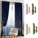 thumbnail image 4 of 2x cortina de ventana Tieback Holdback Tie Back Percha para ropa Soporte para cortinas Decoración Plata Zulema  Hojas de espalda de corbatas de cortina, 4 of 8