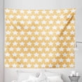 thumbnail image 1 of Yellow and White Tapestry, Big Stars in Soft Tones with Classy Fashion Pattern Retro Elements, Fabric Wall Hanging Decor for Bedroom Living Room Dorm, 5 Sizes, Apricot Cream, by Ambesonne, 1 of 1