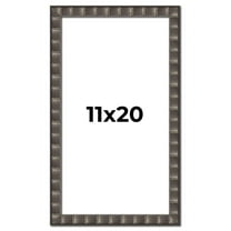 11x20 Frame Black Brown Chestnut Mosaic Solid Wood Picture Frame | 1.125 Inch Moulding Width |