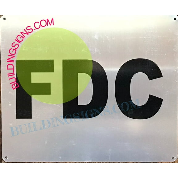 FDC SIGN BRUSH SILVER (10X12,SILVER,ALUMINUM) -ref15822