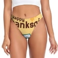 thumbnail image 1 of Balery Happy Thanksgiving Day Tangas de Algodón para Mujer con Estampado – Ropa Interior Sexy, Transpirable, G-string-X-Small, 1 of 6