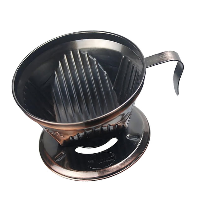 Stainless Steel Pour Over Cone Dripper Coffee Filter Strainer Holder PICK Bronze