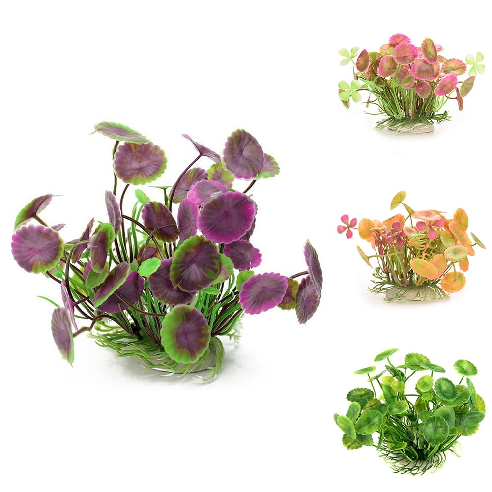 SPRING PARK Plastic Lotus Leaf Plant for Tanks, UltraRealistic Fake