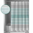 thumbnail image 3 of Small Stall Shower Curtain 48x72 Inch Narrow Half Size Aqua Ombre Stripes Bath Curtains Bathroom Decor Modern Abstract Stripes Aesthetic Waterproof Fabric Shower Curtain Set with Hooks 48 Inch, 3 of 6