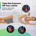thumbnail image 2 of Sacred Thread Memory Foam Knee Pillow for Side Sleepers, Leg Pillow for Side Sleeping with Rayon Derived from Bamboo Cover, Knee Cushions for Sleeping (Bone) (White), 2 of 8