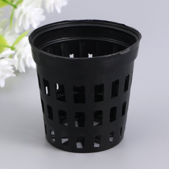 UPOUART 10Pcs Aquarium Plant Pot Black Plastic for Hydroponics Compatible Use