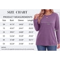 thumbnail image 6 of MOSHU 3 Pack T Shirts for Women Crew Neck Plus Size Women Shirts Long Sleeve Tees Casual Basic Fall Tops, 6 of 9