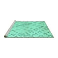 thumbnail image 2 of Ahgly Company Machine Washable Indoor Round Solid Turquoise Blue Modern Area Rugs, 8' Round, 2 of 4