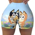 thumbnail image 2 of Lsque Bluey Pattern High Waisted Biker Shorts for Women-Tummy Control Fitness Athletic Workout Running Yoga Gym Shorts,Moisture-Wicking-XX-Large, 2 of 9