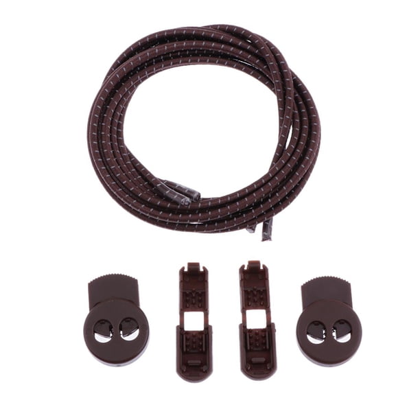 Cords elásticos sin atar de bloque zapatillportivas Marrón (Reflectivo) Colcomx Cordón elástico sin cordones para zapatos