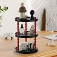 thumbnail image 4 of Estantería de almacenamiento color crema organizador de escritorio multicapa para tazas perfumes cosméticos maquillaje libros y decoración del hogar. Elegante solución de almacenamiento para sala de, 4 of 6