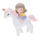 thumbnail image 3 of Figurita de niña y unicornio Adorable resina Adornos de escritorio Festival Decoración Niños Regalo (Rosa), 3 of 8