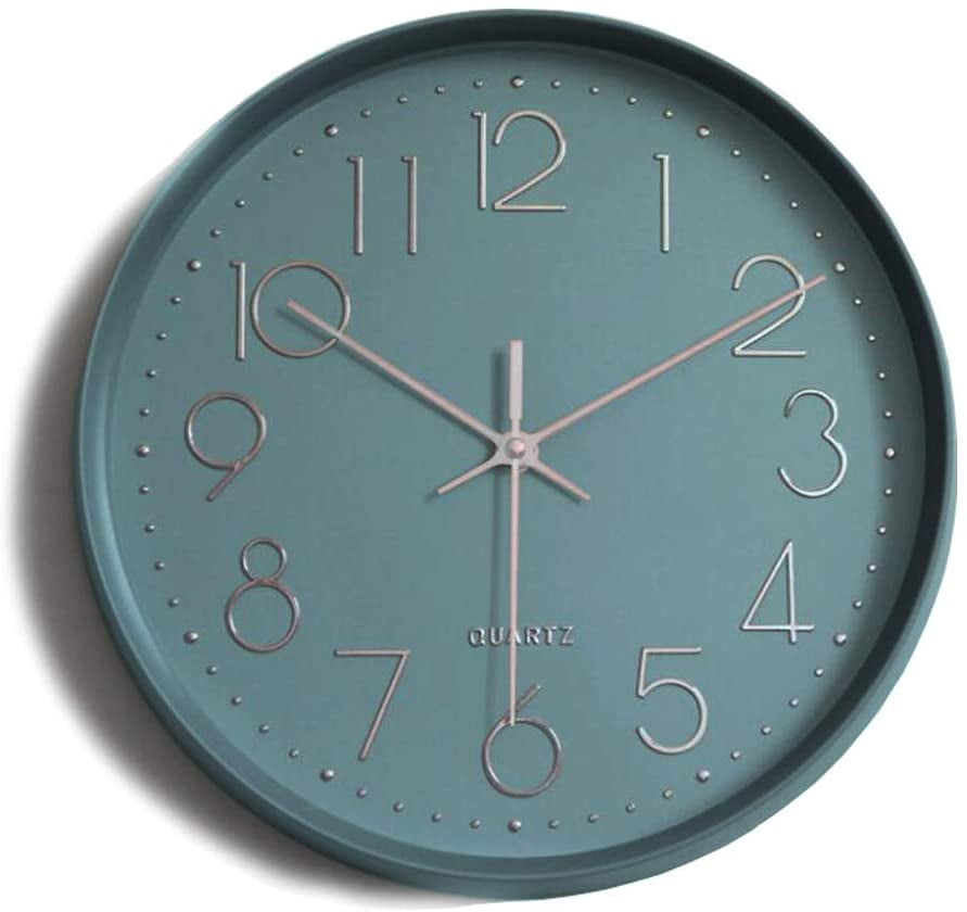 Details about   12" Large Aluminum Decorative Wall Clock Non Ticking & Silent Utopia Home 