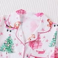 thumbnail image 6 of Pajamas for Women Set Casual Christmas Print Short Sleeve Lapel Button Down Short Sleeve Shorts Set Women's Sleepwear, 6 of 9