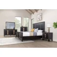 thumbnail image 5 of Modern Panel Headboard Queen Size Bed Dresser Mirror Nightstands Chest 6pcs Bedroom Furniture Espresso Solidwood, 5 of 10