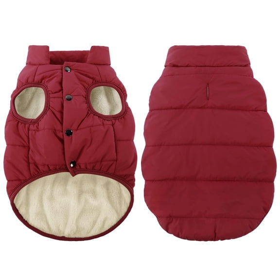 Dog Winter Coat - Waterproof Windproof Dog Jacket, Warm Snowproof Doggie Puffer Vest for Cold Weather, Lightweight Snow Coats for Small Medium Large Dogs(S, Red)