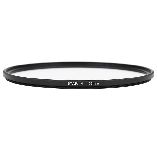 Lens Filter, Lightweight 95mm Aluminum Alloy Optical Glass Waterproof Star Lens Filter 4Line Scratch Resistant For For Night Scenes