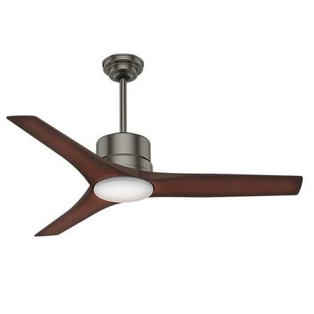 Casablanca 59195 Piston 52 In Brushed Slate Indoor Outdoor Ceiling Fan With Light And Remote