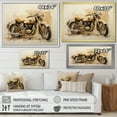 thumbnail image 4 of Designart "Minimalistic Motorbike" Motorcycle Canvas Art Print, 4 of 7