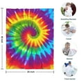 thumbnail image 4 of Colorful Rainbow Tie Dye Spiral Pattern Blanket,Comfortable Soft Flannel Throw Blanket,All Season,Warm Lightweight Blankets for Sofa Bed Couch Living Room Chair,30"x40", 4 of 4