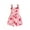 Pink, variant on Musuos Little Girl Summer Denim Overalls 6M-6T Flower/Strawberry Print Jeans Overalls Adjustable Suspender Shorts