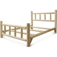 CASTLECREEK Wood Bed Frame with Headboard, Cabin Decor, Heavy Duty