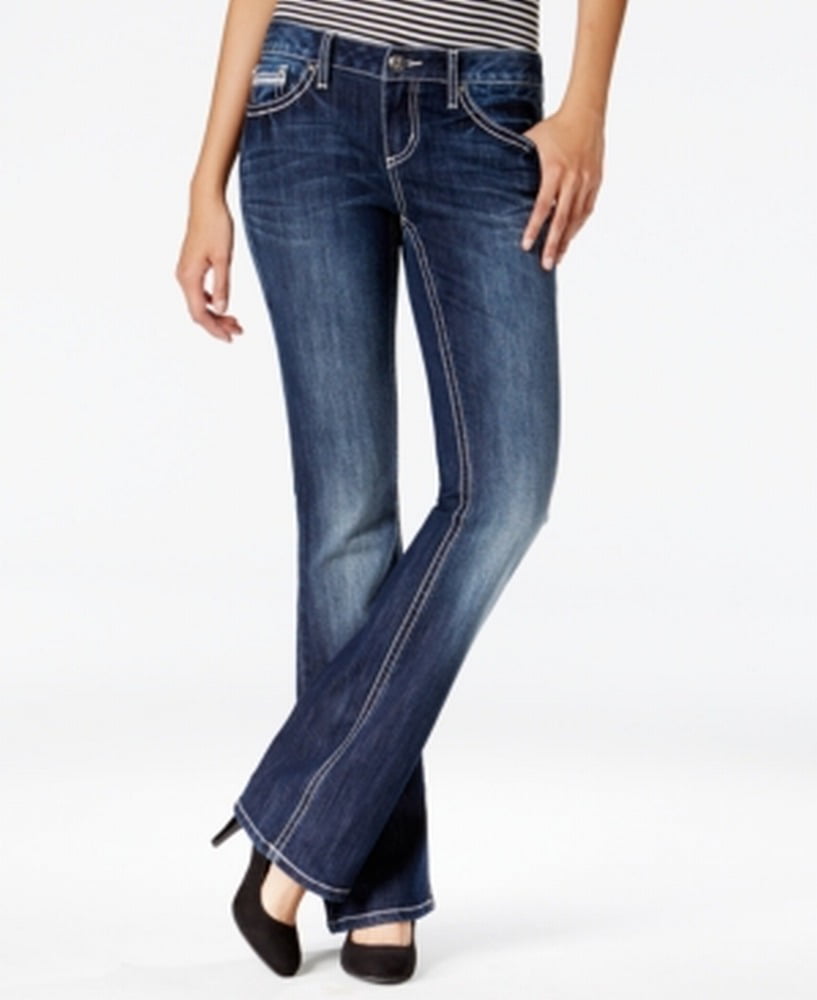 Zco - ZCO Jeans NEW Whiskered Dark Wash Denim Womens Size 0 Boot Cut ...