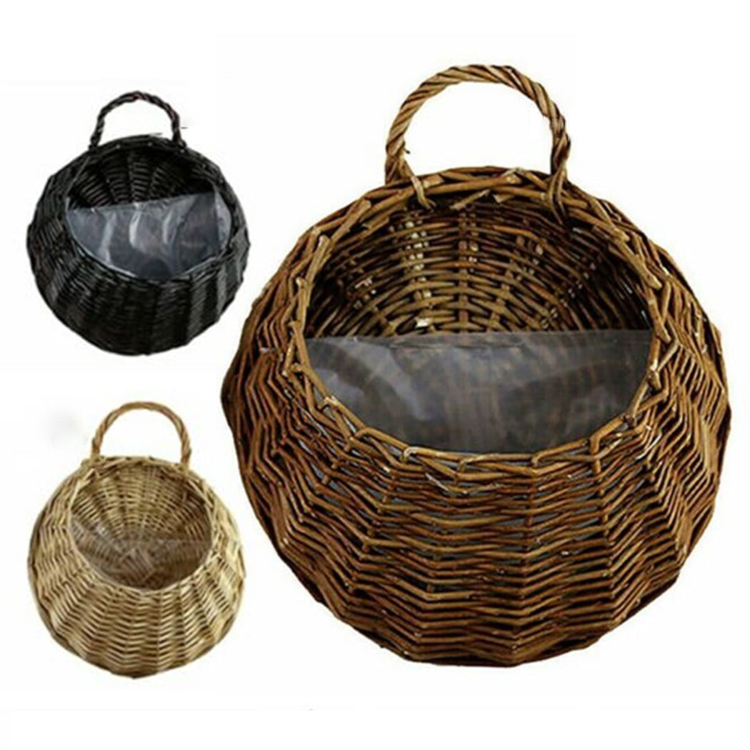Wall Hanging Flowers Basket Bird Nest Wicker Gardening Home Coffee Wedding T0S5 Wall Hanging Flowers Basket Bird Nest Wicker Gardening Home Coffee Wedding T0S5