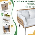 thumbnail image 2 of Homall Outdoor Rattan Woven L-Shaped Sofa with One Coffee Table, L-Shaped Sofa with Cushions, Coffee Table with Tempered Glass Table Top, 2 of 2